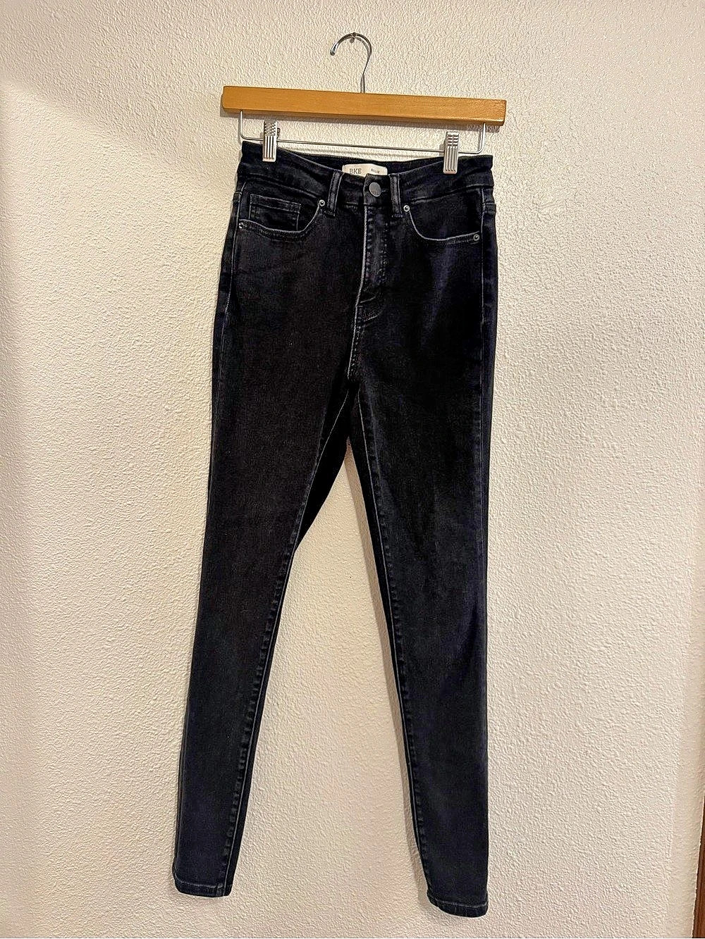 BKE Billie High Rise Skinny Jeans Black Waist 26 x 30